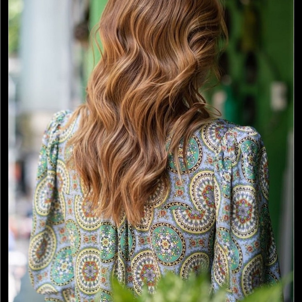 Zara Flowy Printed Blouse - Picture 2 of 4